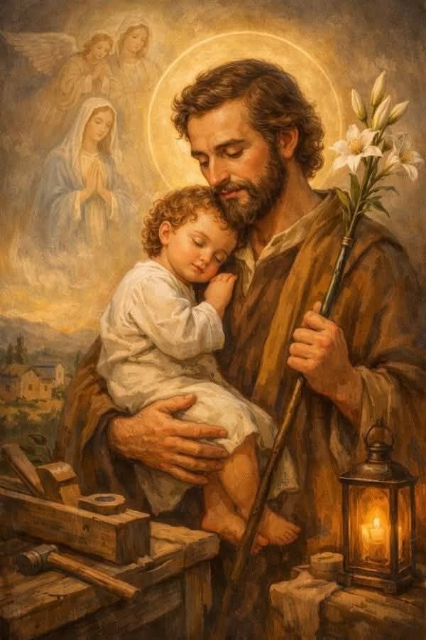 San José
Esposo de la Madre de Dios.
Padre adoptivo de Jesús.
Jefe de la Sagrada Familia.
Protector de la Iglesia.
Sostén de las familias.
Esperanza de los enfermos.
Modelo de obreros.

Ruega por nosotros que recurrimos a ti🙏

(De las Letanías a San José)