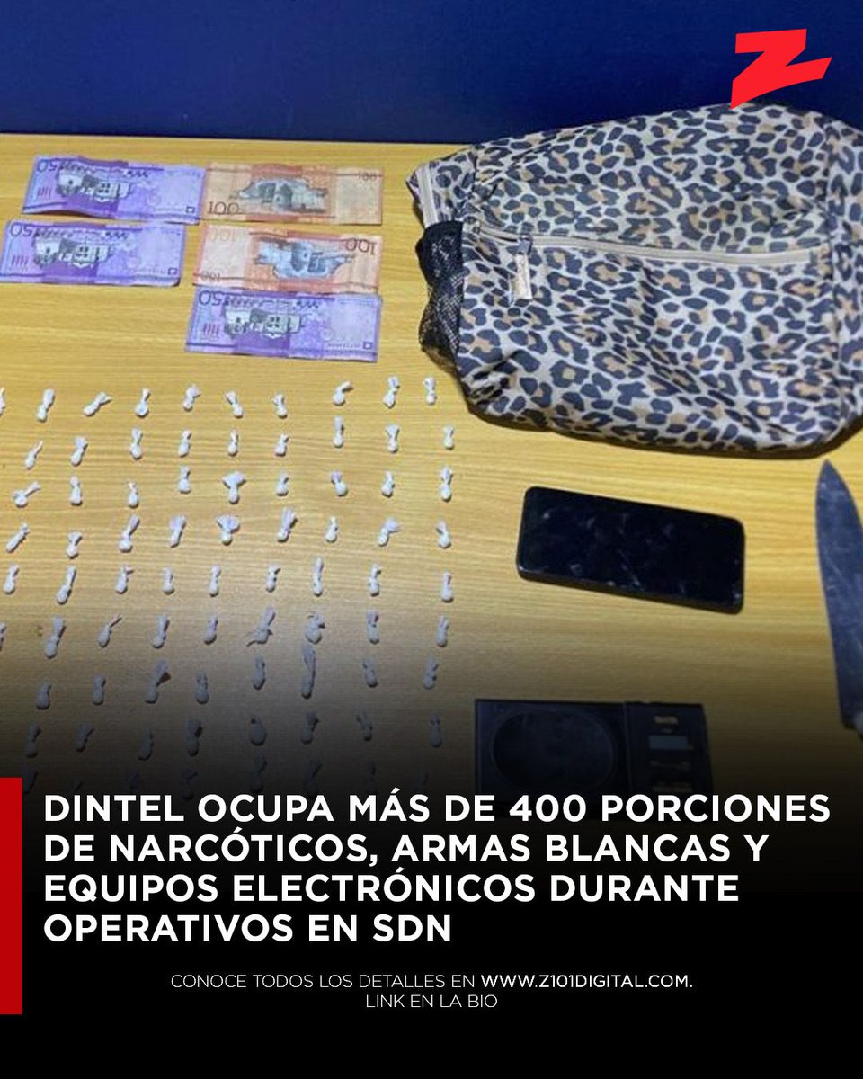 z101digital's tweet photo. DINTEL ocupa más de 400 porciones de narcóticos, armas blancas y equipos electrónicos durante operativos en SDN
Amplía la información en: https://t.co/zUxW1xUUzI
#ZDigital #Z101 #Noticias #News #Nacional #DINTEL #SDN https://t.co/UB5IyhZ6eH