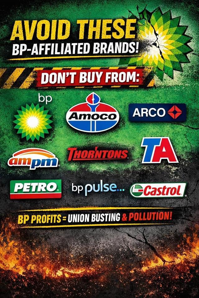 securitydavec's tweet photo. until @bp_America  opens their Whiting, IN facility to the unions who only want it to be fair, #BoycottBP ! I do not work directly for there or part of a union there, but I know what is going on. https://t.co/rPq5kZpW47
