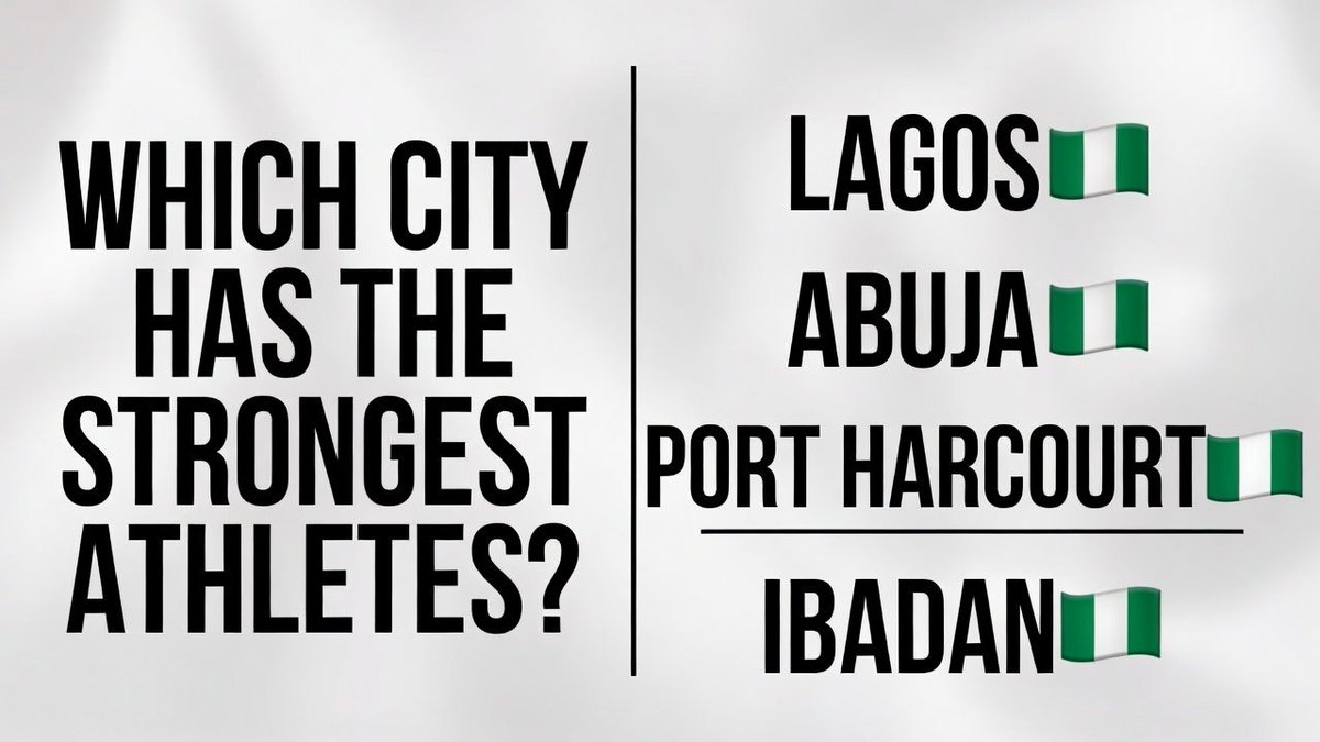 officialnnw's tweet photo. LET'S SETTLE THIS;
Which city produces the strongest athletes in Nigeria?
Lagos?
Abuja?
Port Harcourt?
Ibadan?
Or did we miss your city?
Drop your city below 👇🏾
#NaijaNinjaWarrior
#NNW
#NigeriaFitness
#StreetWorkout
#AfricanStrength https://t.co/b5bMqd3aGK