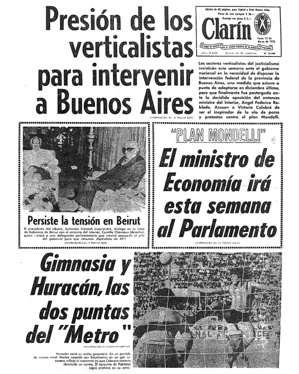 soy_el_76's tweet photo. 📰 Clarín
📍 Lunes 15 de marzo de 1976

💬 "Presión de los verticalistas para intervenir a Buenos Aires"

#argentina #clarin #buenosaires https://t.co/Hb4P684iKG