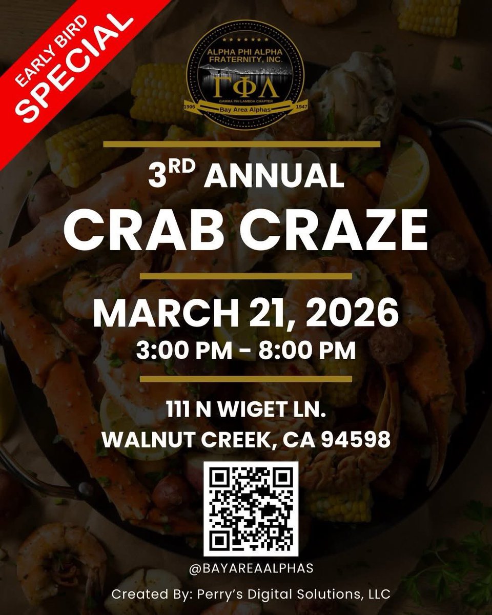 psdigitsolution's tweet photo. Shoutout to the Gamma Phi Lambda Chapter of Alpha Phi Alpha for letting us design their Crab Craze flyers! 🦀 We cooked up some bold visuals to make their event pop. Need a flyer that fits your vibe? Let's create something awesome! #AlphaPhiAlpha #bayareaalphas #GraphicDesign https://t.co/VqBZOxLqZE