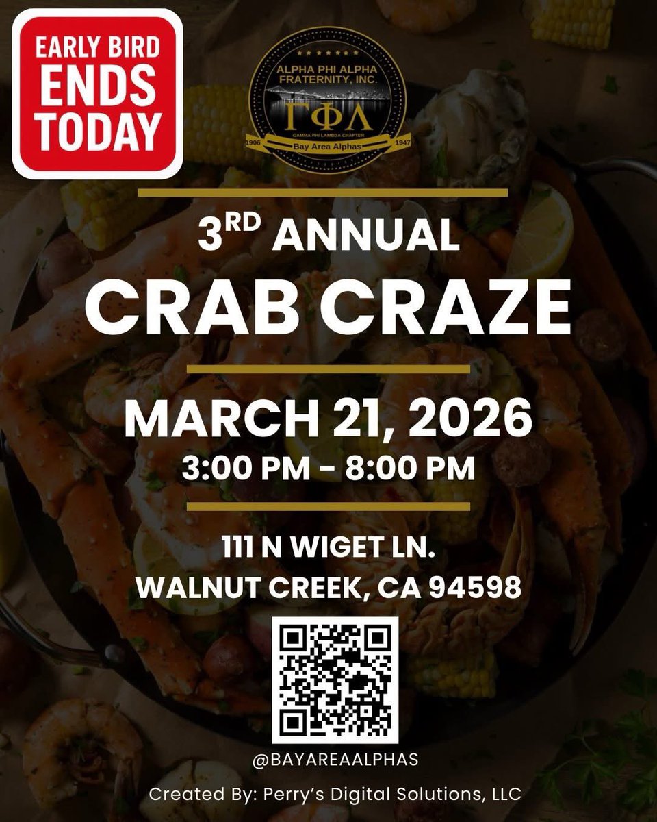 psdigitsolution's tweet photo. Shoutout to the Gamma Phi Lambda Chapter of Alpha Phi Alpha for letting us design their Crab Craze flyers! 🦀 We cooked up some bold visuals to make their event pop. Need a flyer that fits your vibe? Let's create something awesome! #AlphaPhiAlpha #bayareaalphas #GraphicDesign https://t.co/VqBZOxLqZE