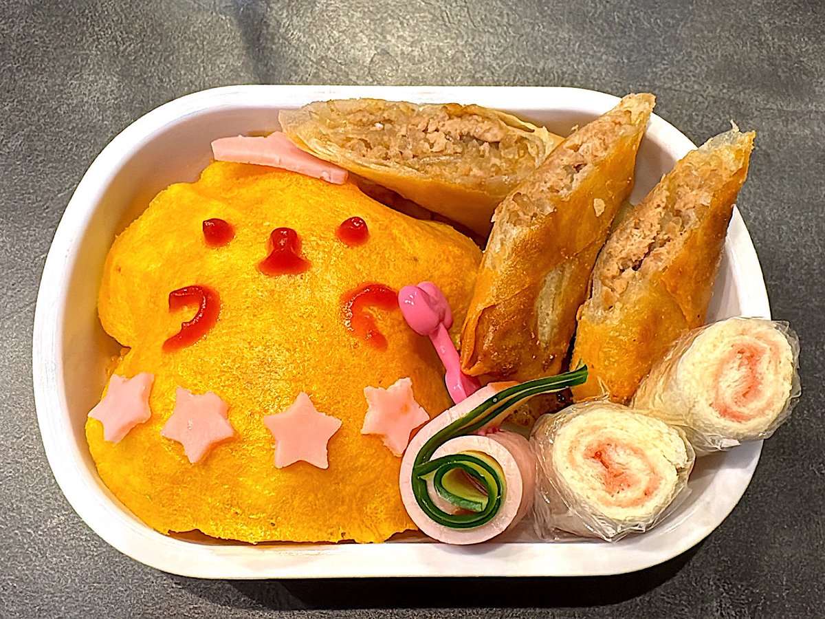 zosokh's tweet photo. 長女お別れ遠足弁当。
ピカチュウじゃなくてポムポムプリンです。 https://t.co/ekT5uxQaRR