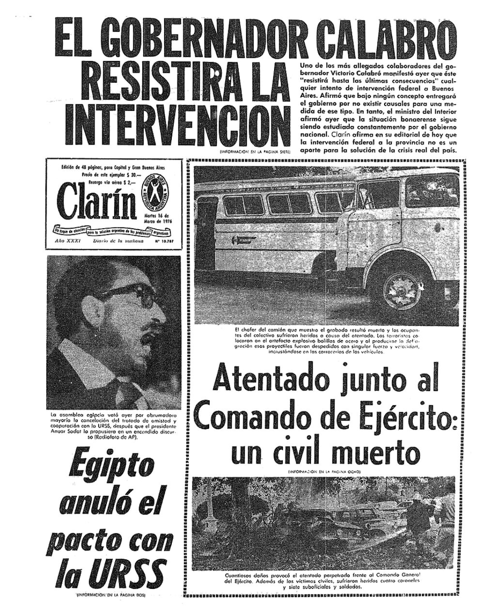 soy_el_76's tweet photo. 📰 Clarín
📍 Martes 16 de marzo de 1976

💬 "El gobernador Calabro resistirá la intervención"

#argentina #clarin #intervencion https://t.co/2n79IvCgnd