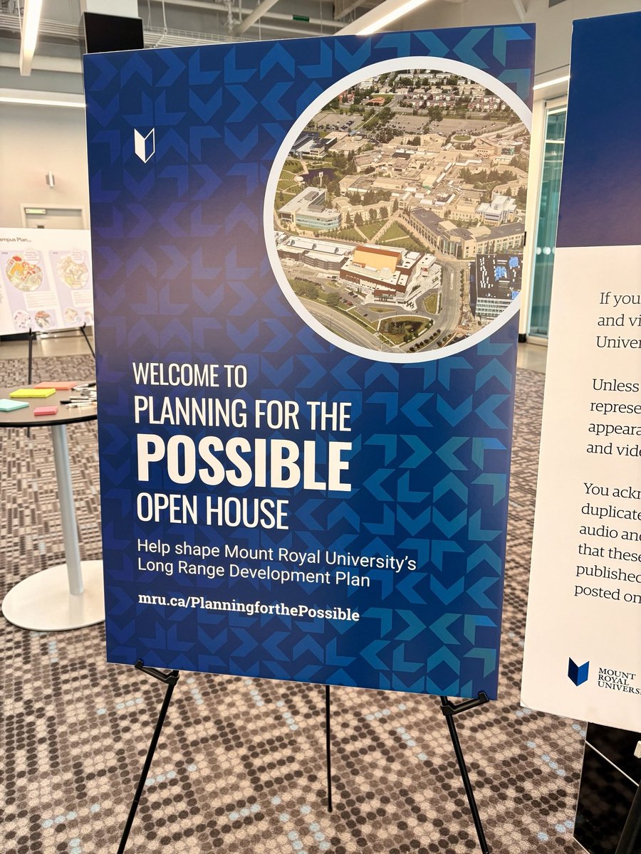DMcKenzieCPC's tweet photo. I had the opportunity to attend Mount Royal University’s Long Range Development Plan Open House, yesterday.
Boris Dragicevic, Advisor for Major Capital Projects, provided a fantastic look into the school's vision.
#MRU #Calgary #HigherEducation #CampusDevelopment https://t.co/9vG2h44e2h