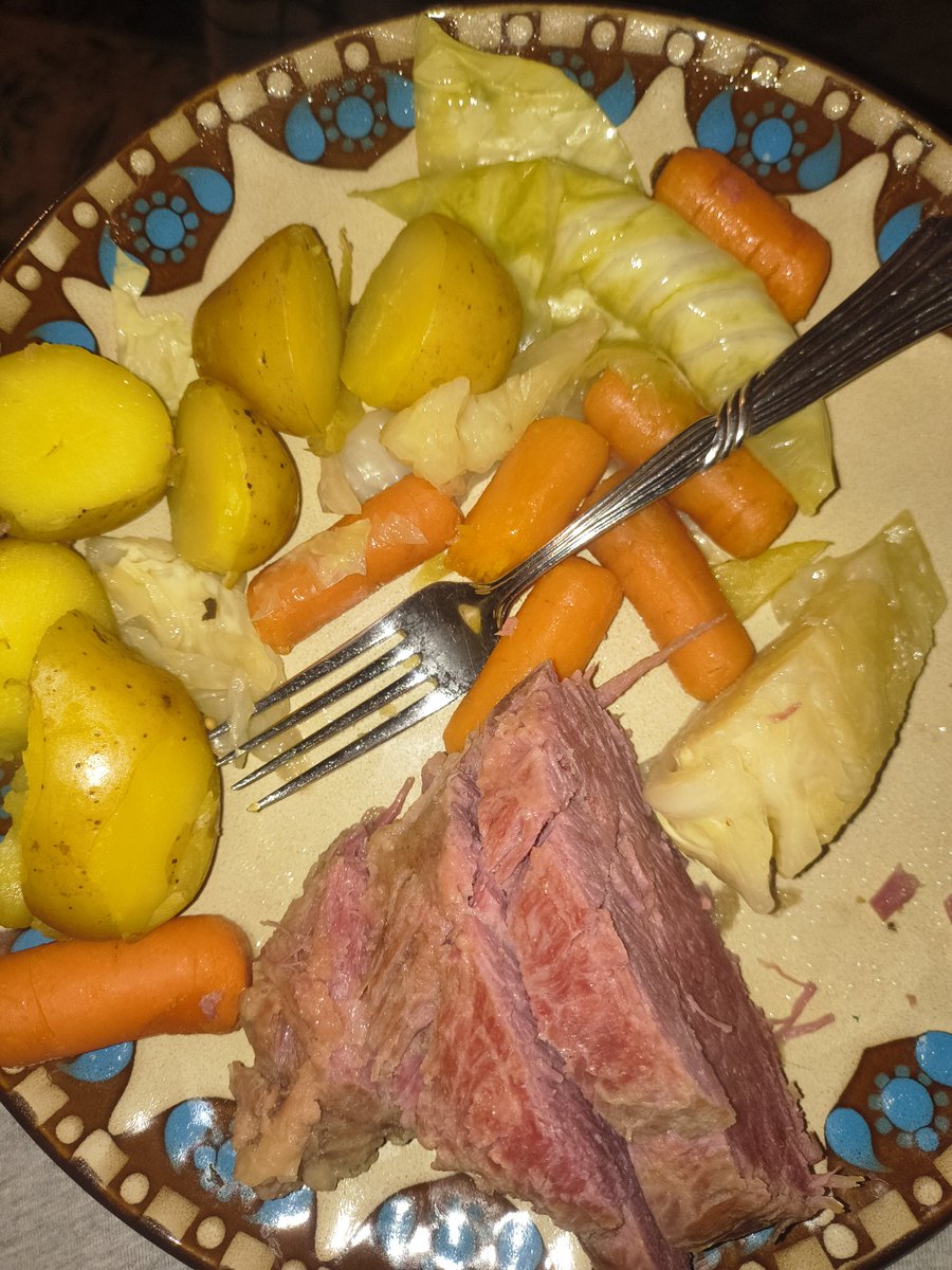 My corned beef turned out delicious, even though it was a day late