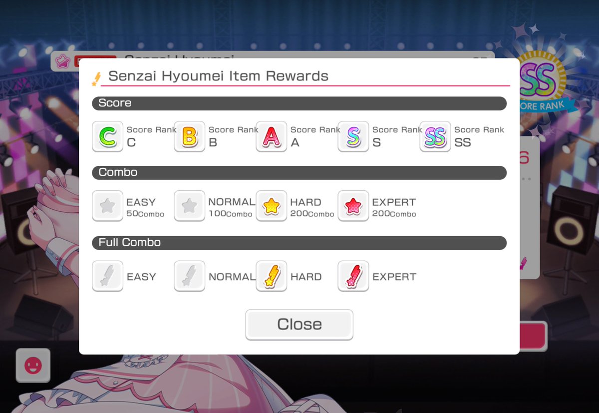cyberfacade's tweet photo. I somehow cleared a level 25 song with full combo in Bandori https://t.co/wm14hPkg1j