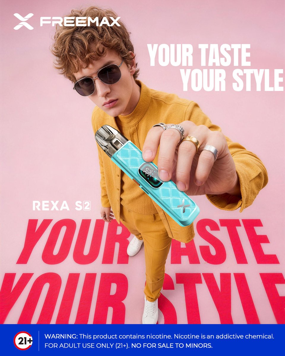 Freemaxvape's tweet image. Your taste. Your style. 😎
REXA S2 made to match your vibe.
.
.
.
.
.
⚠️ Warning: This product contains nicotine. Nicotine is an addictive chemical.
🔞 Must be 21+.
-
#FREEMAX #VapeCommunity #VapeLife #PodMod #PodSystem #vapestyle #fashion #YourStyle