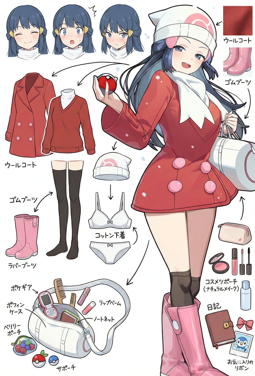 punironp's tweet photo. ヒカリ / Dawn                                                                                                                                                                                                                                                                              SFW Anime Illustration