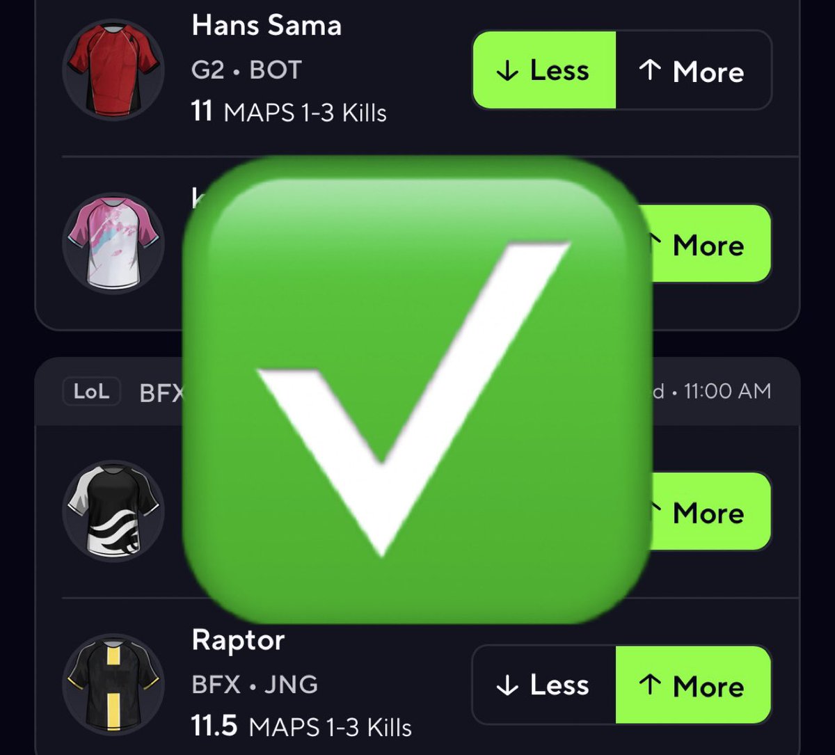 #1 LOL esports capper tweet media