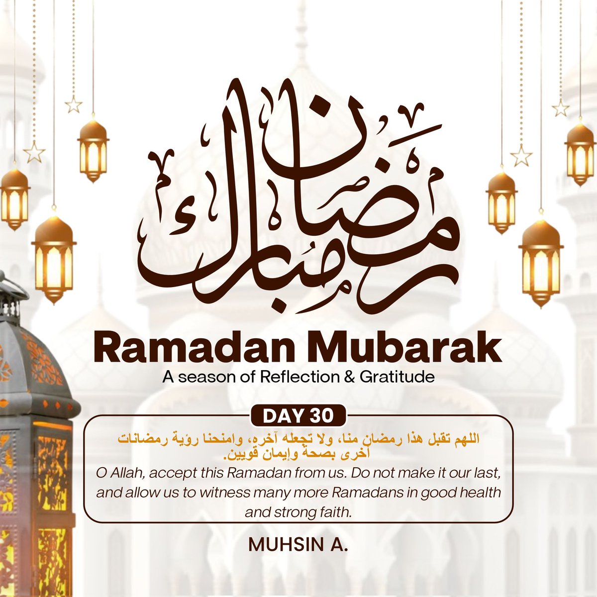 Muh___sin's tweet photo. Ramadan Day 30 🌙
Ya Allah, don't make this our last Ramadan. Accept our ibadah and forgive our shortcomings. 
Amin 🤲.
#muslim #ramadan #Islam https://t.co/8pzjsFkqBt