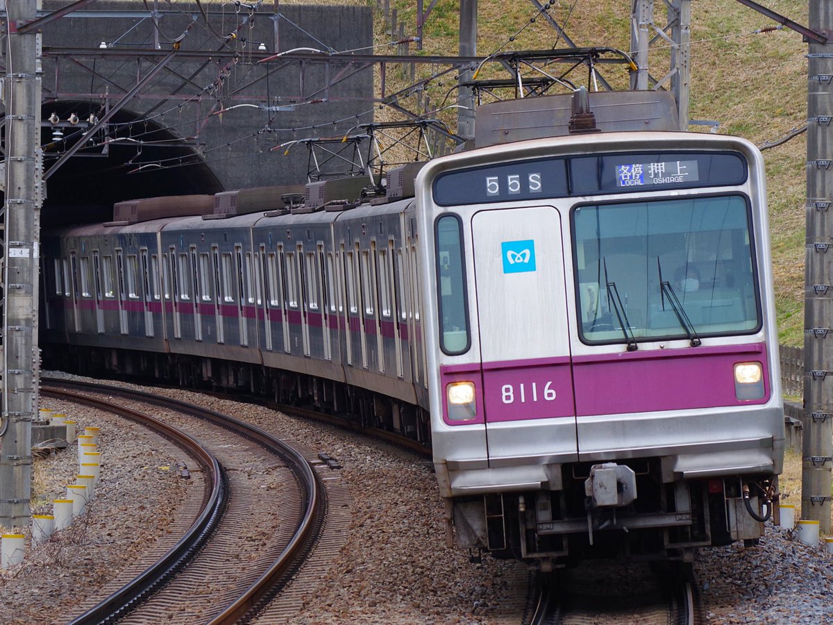KiryokunoBudou's tweet photo. 2026/03/18
東京メトロ半蔵門線8000形 
8116F（55S）&amp; 8109F（91S）

春休み期間中、時間があったので
この時間を有効活用して撮影を
してきました！
（これ以外の車両の写真も準備が
でき次第投稿していきます）
撮影地 東急田園都市線
たまプラーザ駅・溝の口駅・
すずかけ台駅・宮前平駅 https://t.co/4gwFygy4eY