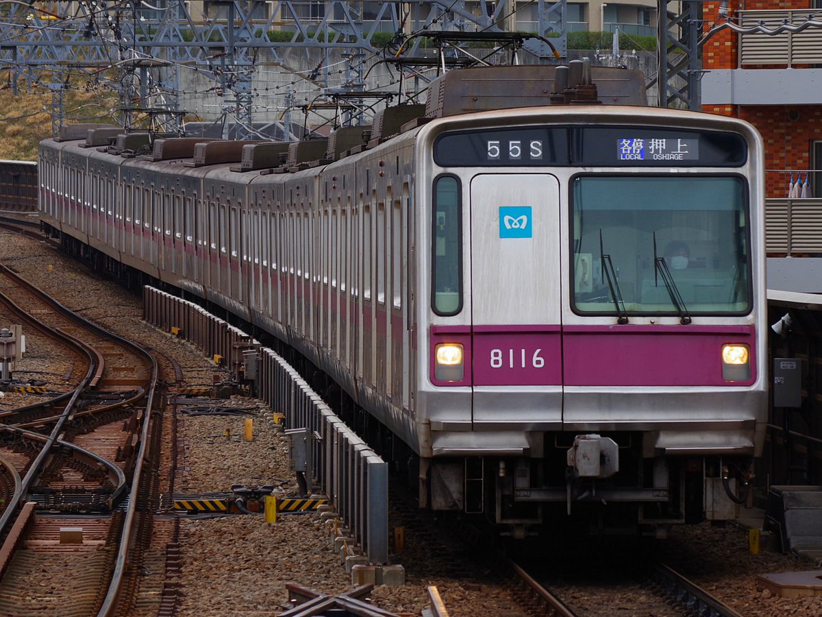 KiryokunoBudou's tweet photo. 2026/03/18
東京メトロ半蔵門線8000形 
8116F（55S）&amp; 8109F（91S）

春休み期間中、時間があったので
この時間を有効活用して撮影を
してきました！
（これ以外の車両の写真も準備が
でき次第投稿していきます）
撮影地 東急田園都市線
たまプラーザ駅・溝の口駅・
すずかけ台駅・宮前平駅 https://t.co/4gwFygy4eY