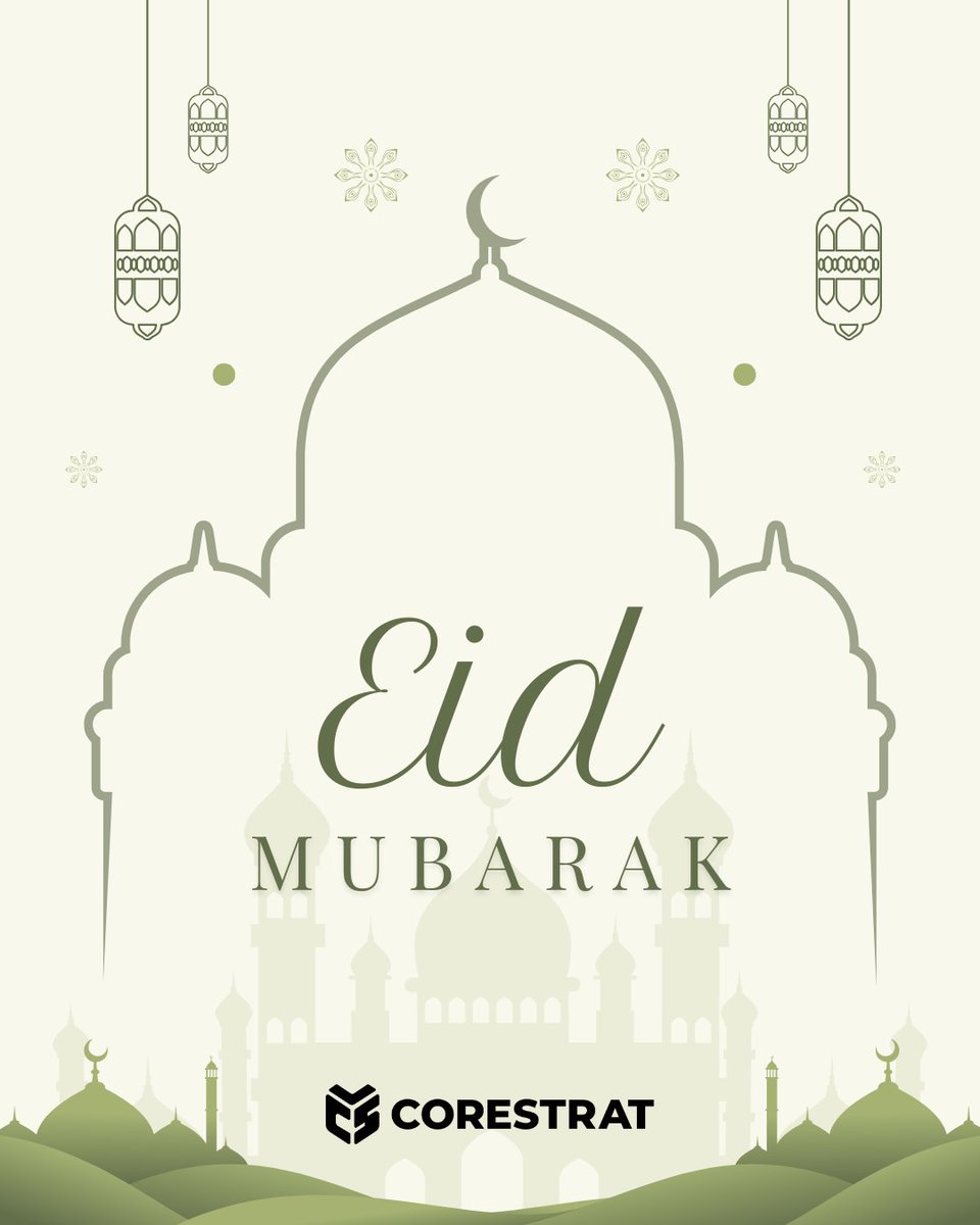 labs_cs's tweet photo. Eid Mubarak to everyone from Team Corestrat.

May this Eid bring peace, happiness and success to you and your loved ones.

#Corestrat #Ramadan #EidMubarak #Eidi https://t.co/ADShGsbPXi
