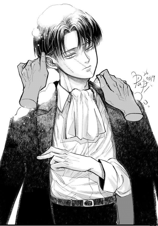 受傷後就變異色瞳了
#levi #aot