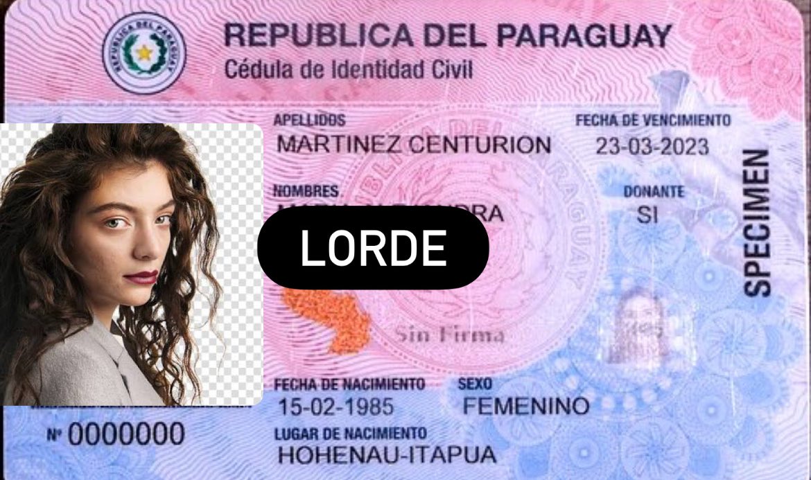 Lleven a Lorde a identificaciones que saque su cédula es re Paraguaya