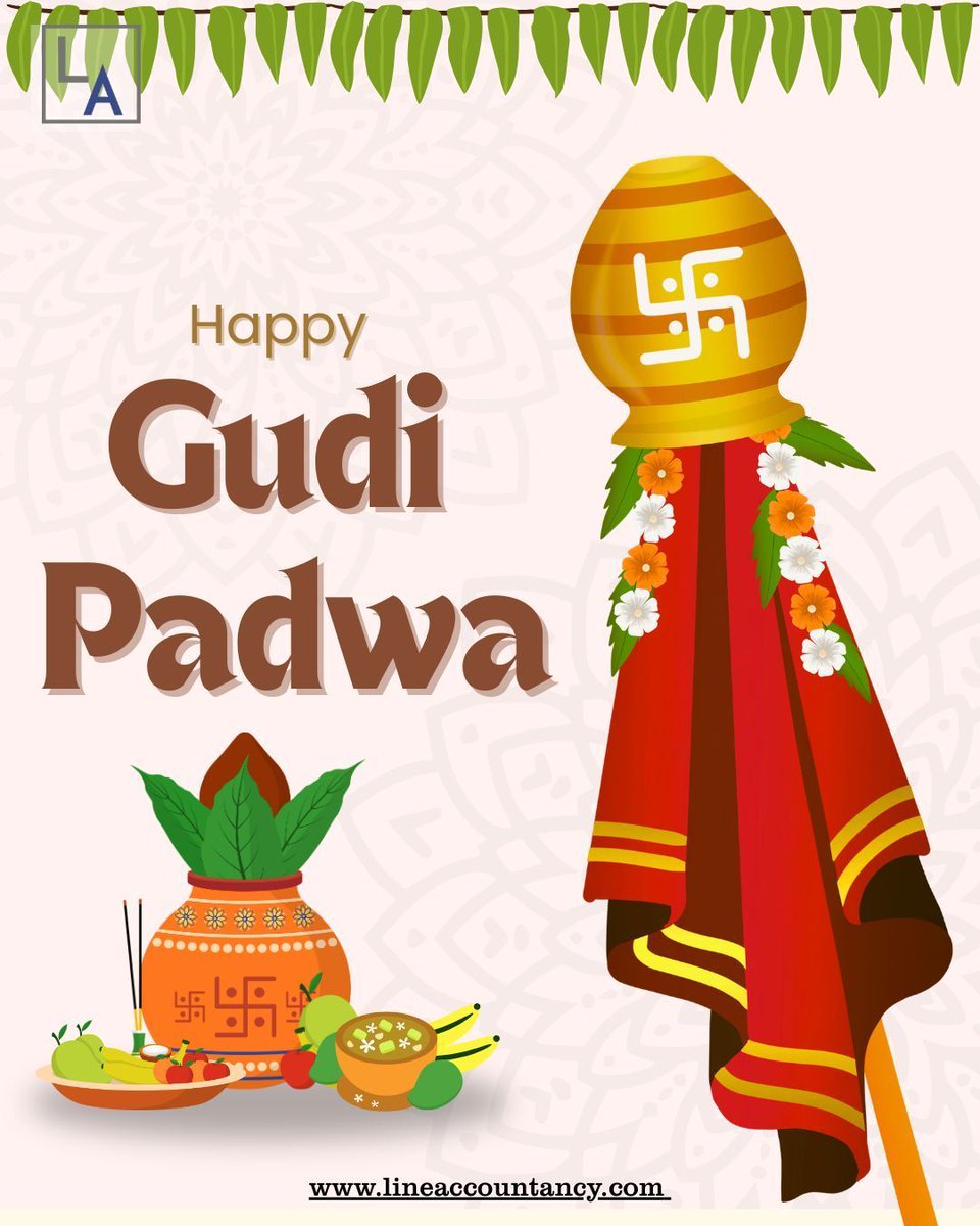 LineAccountancy's tweet photo. Wishing you a prosperous and joyful Gudi Padwa! 🌼

May this New Year bring fresh beginnings, financial clarity, and steady growth with smooth tax filing and seamless compliance all year ahead. 
Happy Gudi Padwa!
#GudiPadwa #Bookkeeping #Accounting #CPA #TaxFiling #Compliance https://t.co/egx3DqgWKr