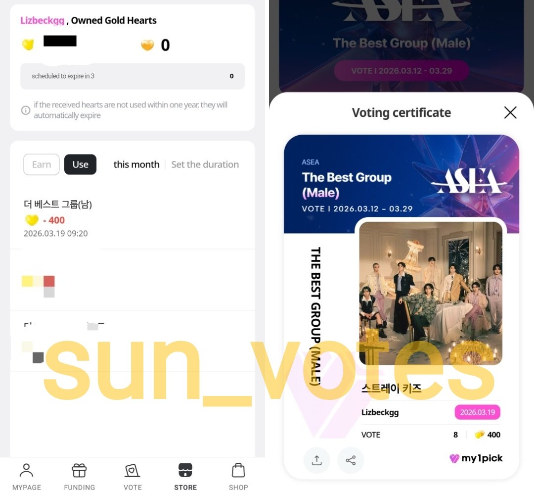 SUN SELLING KPOP VOTES tweet media