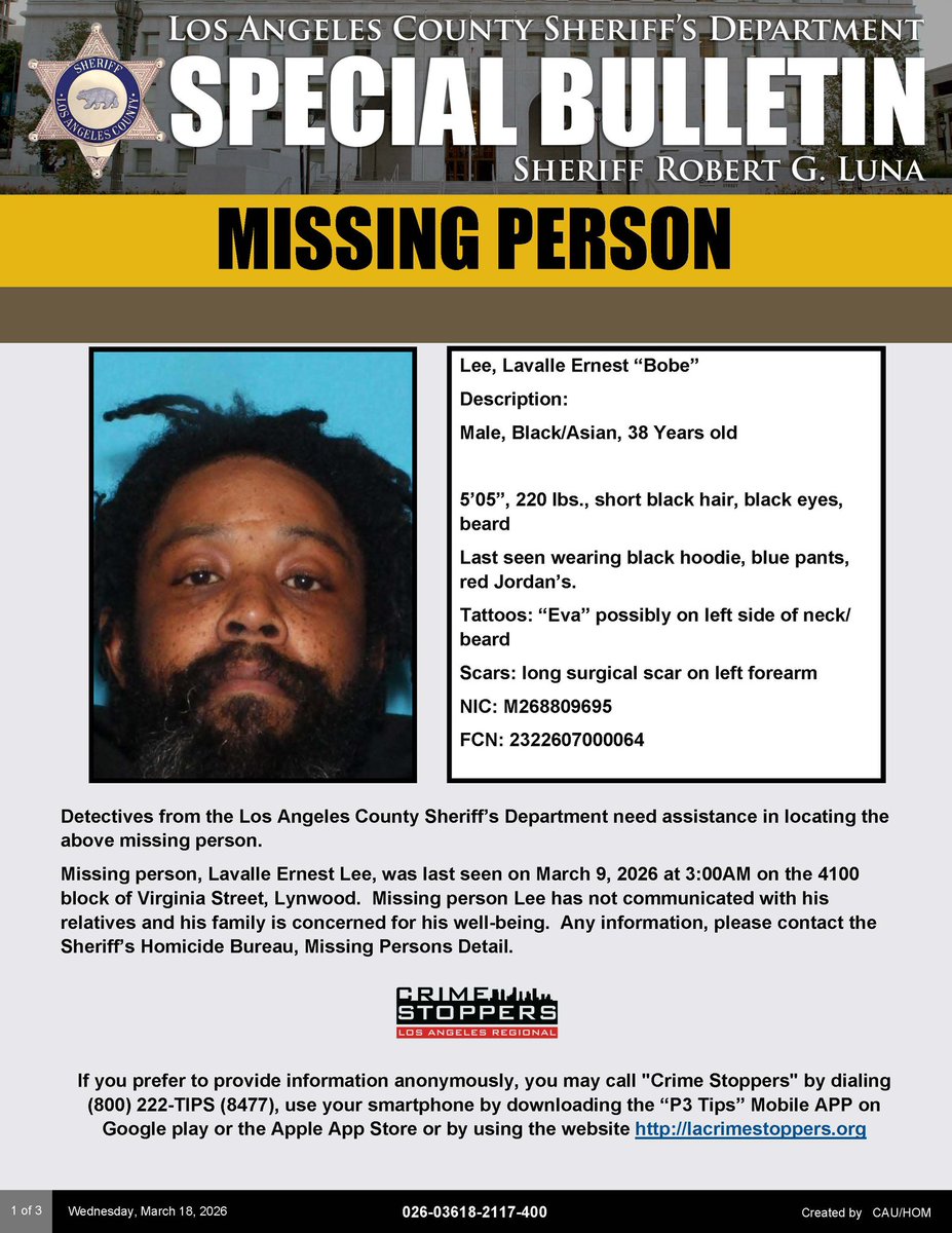 LA County Sheriffs tweet media