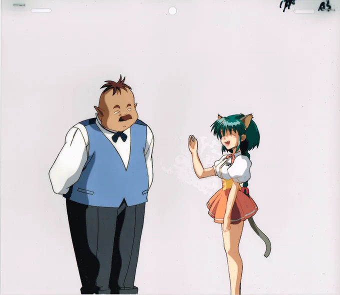 Hyper Police Animation Cel and Douga Scans of Natsuki and Unknown Character.