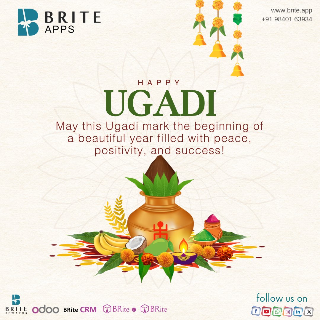 BriteRewards's tweet photo. BRITE wishes you a Prosperous Ugadi! https://t.co/BJeGwa5hzC