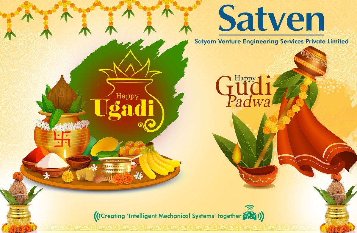 Celebrating the spirit of new beginnings this Ugadi &amp; Gudi Padwa 🌿🌸
May these festivals usher in happiness, health, and prosperity for all!

#Ugadi #GudiPadwa #FestiveSeason #NewBeginnings #NewYearVibes #SatvenCelebrates #Satven #SatyamVenture