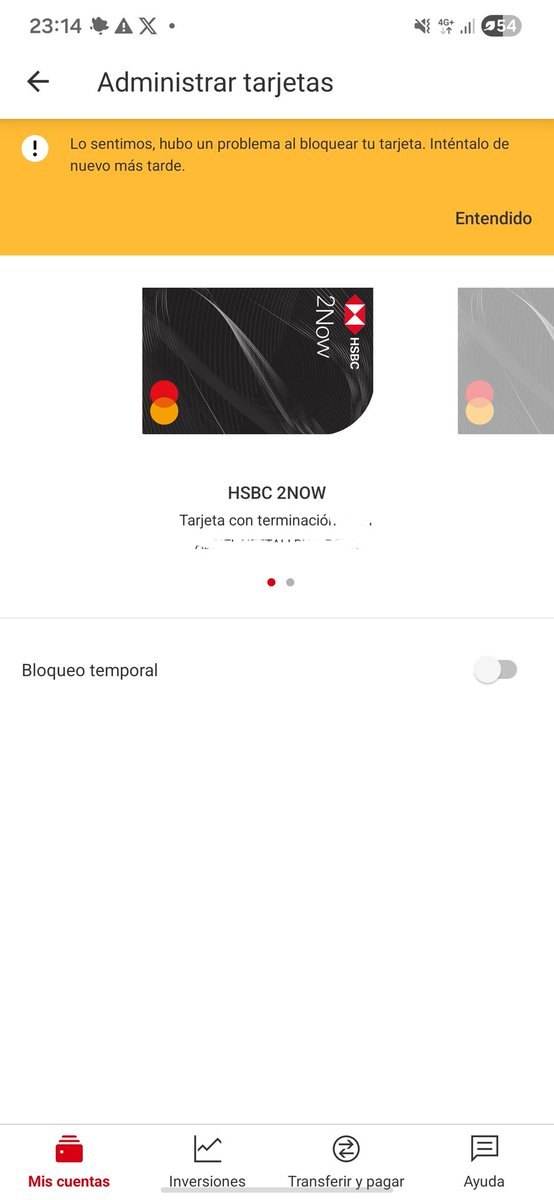 iscAdriel's tweet photo. @HSBC_MX La aplicación falla durante la noche???? o sea que si necesito consultar mis movimientos y/o realizar algún bloqueo de tarjeta no está disponible??? #HSBC pónganse las pilas cómo en #BBVA https://t.co/qWJ7QQte3v