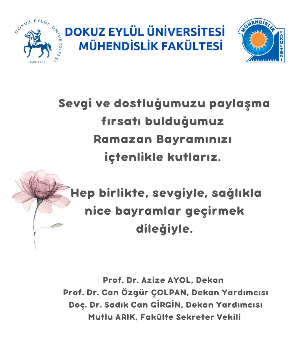 Dokuz Eylül Üniversitesi Mühendislik Fakültesi tweet media