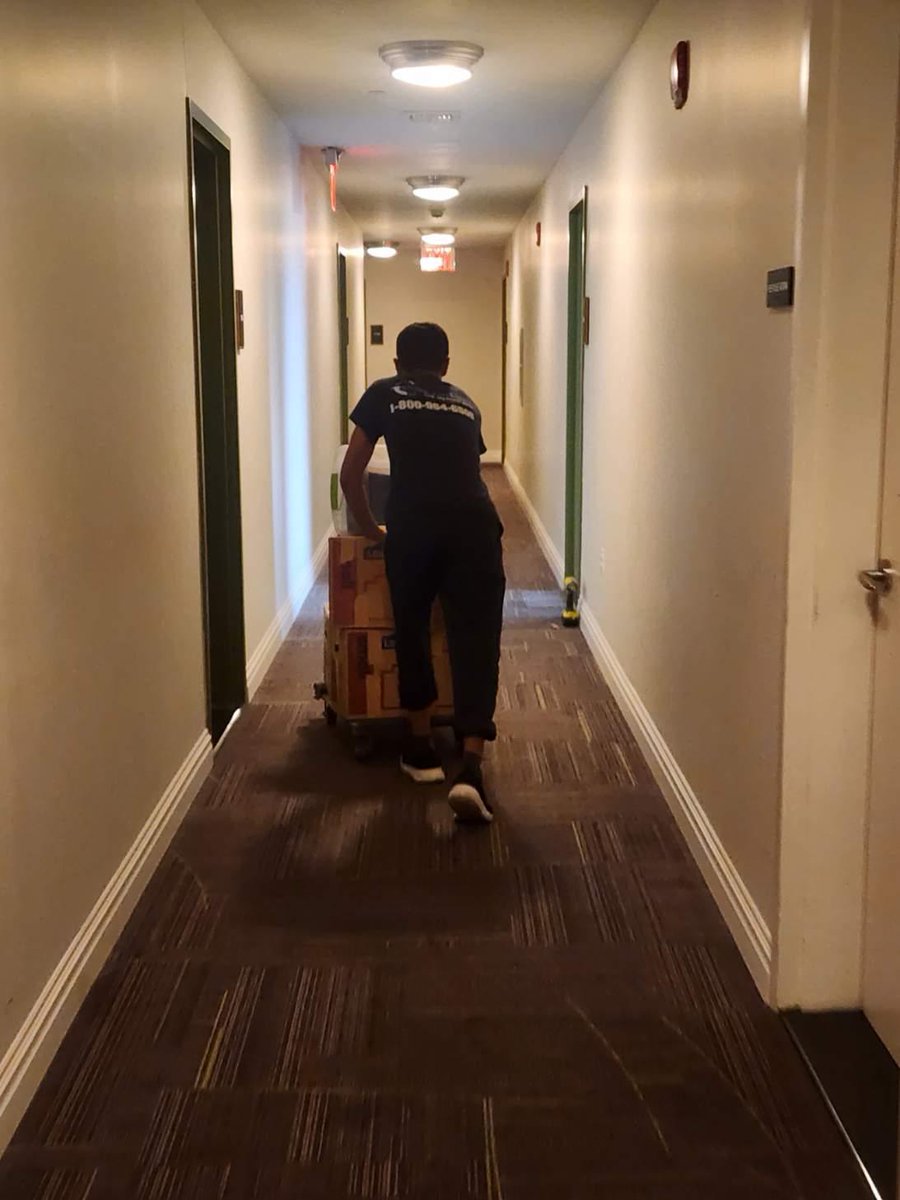 sharpvanlines's tweet image. Another day, another “how did this even fit in here?” situation 😄

Rolled carpet coming out like it owns the hallway.
Mattress wrapped so tight it’s basically ready for shipping overseas.
#SharpVanLines #MovingDay #NYCMovers #FurnitureMoving #HeavyLifting #RealWork