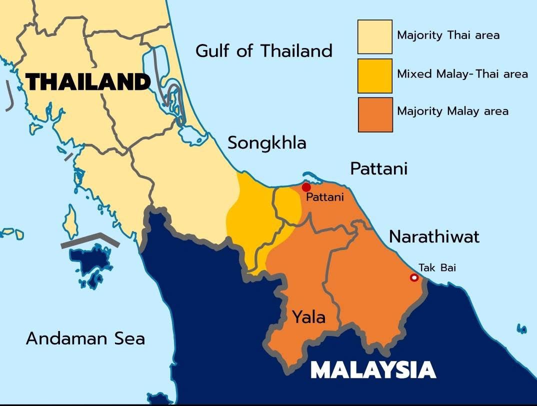 OBvlogs's tweet photo. Thailand, oh Thailand 🇹🇭, not content with just taking from Cambodia 🇰🇭, Laos 🇱🇦, and Myanmar 🇲🇲, now they're even swiping from Malaysia 🇲🇾. How intriguing 🤔 🤔. Thailand are really the invader ￼ here. ￼

**Facebook Post: PATTANI MALAYS START WARNING WITH THAI ARMY**

🚨 **Historic Reminder: The Struggles of Pattani** 🚨

1. **A Glorious Past**  
Did you know that before the 18th century, Pattani was a vibrant and independent Islamic Malay government known as the Sultanate of Pattani? It had its own Sultan, spoke the Malay language, and practiced Islam. The Sultanate maintained strong ties with neighboring states like Kelantan and Terengganu. However, the peace was disrupted as the Siamese began their aggressive campaigns against Pattani, leading to significant turmoil.

2. **Conquest and Control**  
By the late 18th to early 19th centuries, Siam succeeded in conquering Pattani, fragmenting its territory into smaller states for easier governance. This marked the beginning of a new chapter where Pattani fell under Siamese control, the Sultan lost his authority, and administration was centralized in Bangkok, stripping the region of its autonomy.

3. **The 1909 Treaty**  
A pivotal moment in this history was the Anglo-Siamese Treaty of 1909. This agreement resulted in Siam retaining Pattani while the British took control over Kedah, Perlis, Kelantan, and Terengganu. As a consequence, Pattani remained within Thailand’s borders, despite the deep cultural and historical ties it shares with the Malay world.

Today, the people of Pattani are raising their voices once more, reminding us of their rich history and the ongoing struggles for recognition and rights. Let us stand in solidarity as they navigate these challenging times. 🇲🇾✊

#Pattani #MalayHistory #ThaiArmy #CulturalRights #Solidarity