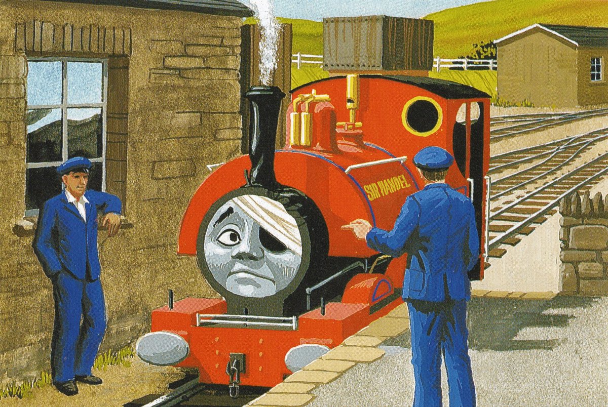 KeeperofToast's tweet photo. 1984: While Sir Handel is galavanting off in Wales, Mount Saint Hilary erupts, awakening the Autobots and Decepticons aboard the Ark. https://t.co/vs7fIIFG5m