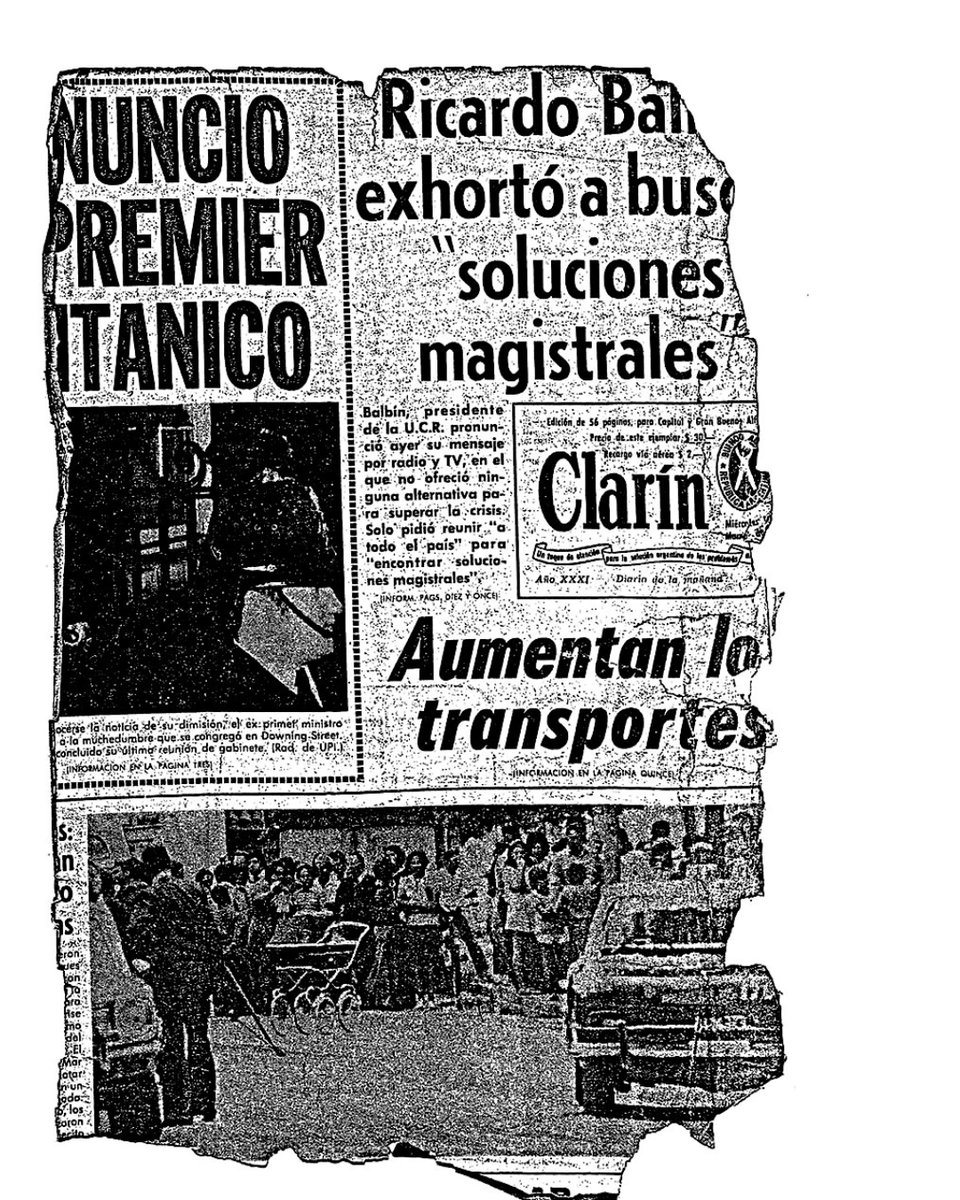 soy_el_76's tweet photo. 📰 Clarín
📍 Miércoles 17 de marzo de 1976

💬 "Ricardo Balbín exhortó a buscar 'soluciones magistrales'"

#argentina #clarin #ricardobalbin #ucr https://t.co/fkDjZr21ek