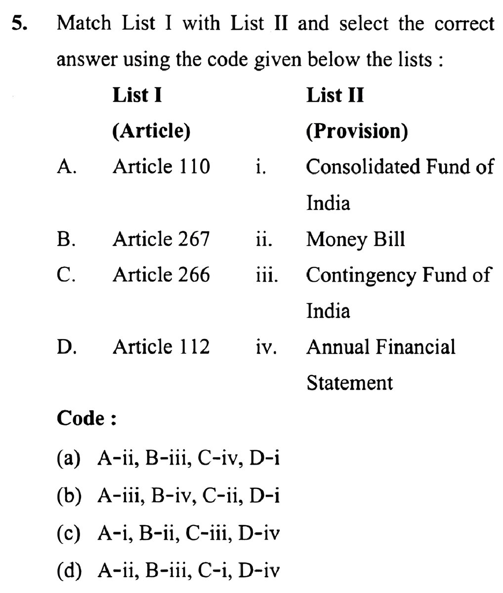 mbtupsc's tweet photo. 𝐏𝐎𝐋𝐈𝐓𝐘 𝐏𝐑𝐀𝐂𝐓𝐈𝐂𝐄 𝐐𝐔𝐄𝐒𝐓𝐈𝐎𝐍

🔰 ARTICLE 110
🔰 ARTICLE 112
🔰 ARTICLE 266
🔰 ARTICLE 267

#𝐔𝐏𝐒𝐂𝟐𝟎𝟐𝟔 #𝐂𝐀𝐏𝐅 #𝐍𝐃𝐀 #𝐂𝐈𝐒𝐅 #𝐂𝐃𝐒 https://t.co/stPoxDh7iP