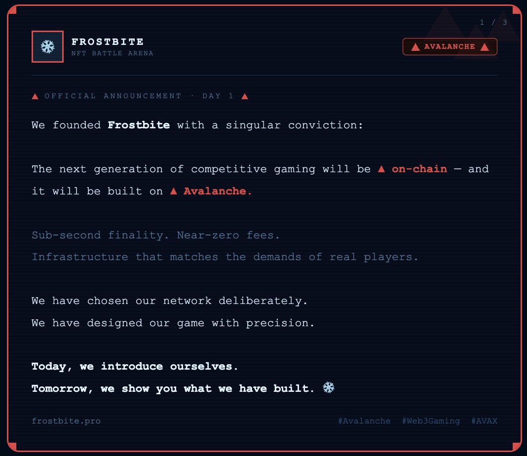 Frostbite | Web3 Gaming tweet media