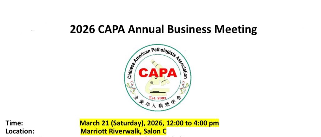 Chinese American Pathologists Association tweet media