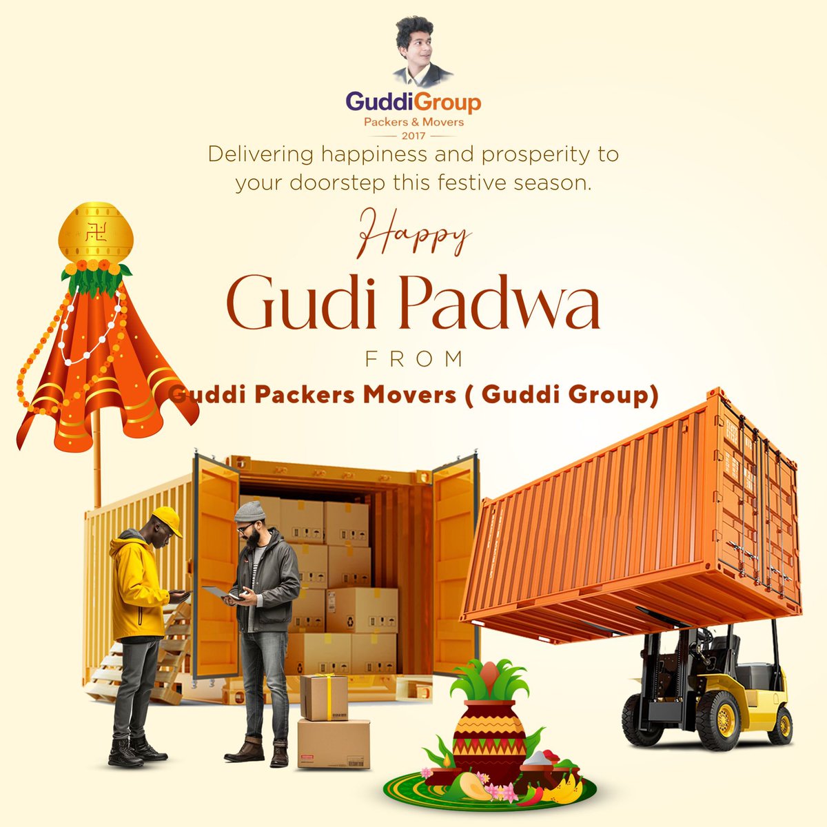 Guddipackers's tweet photo. Celebrate new beginnings with positivity &amp; pride 🎉
Happy Gudi Padwa! 🌿
#GudiPadwa2026 #IndianFestival #NewStart https://t.co/Gwntpyz31t