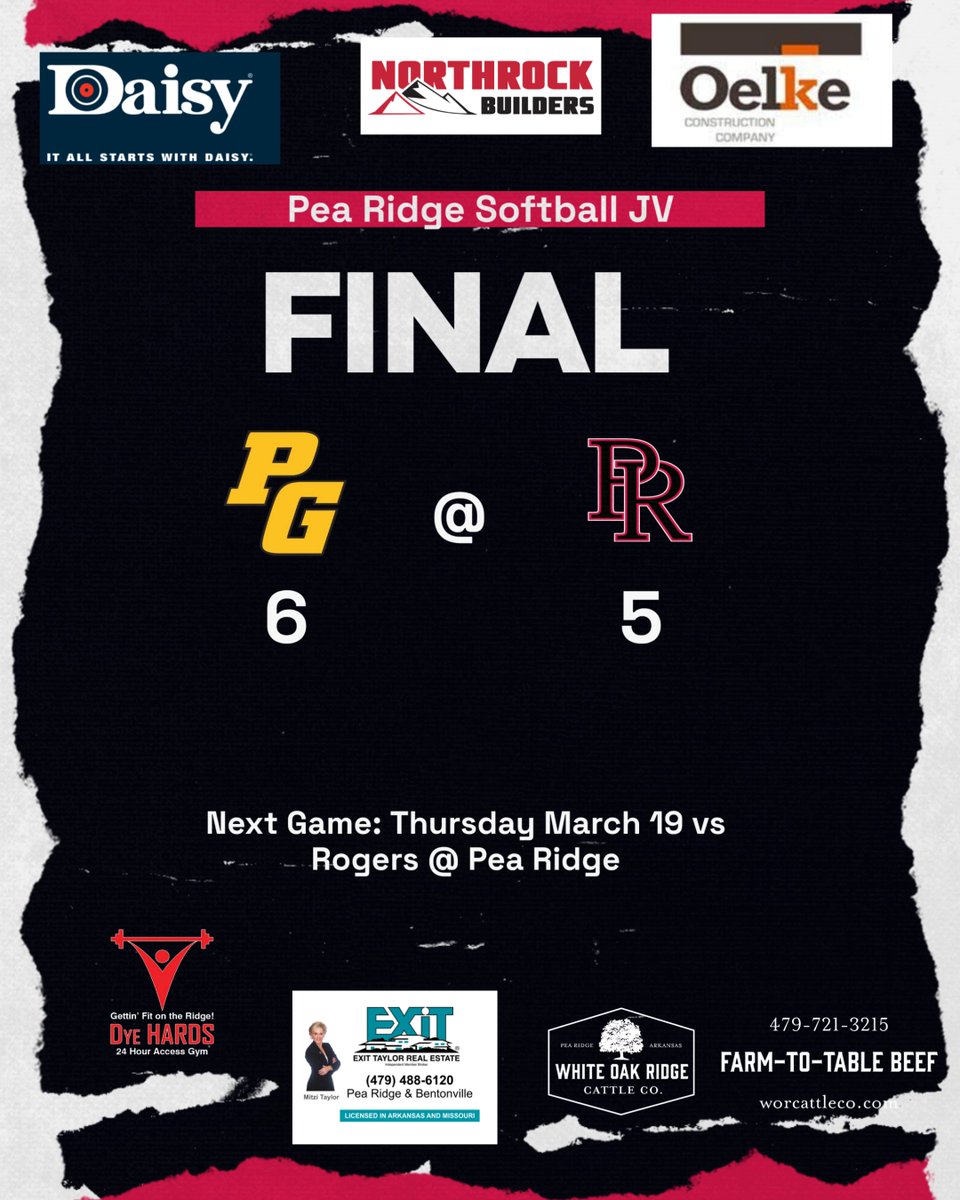 Pea Ridge Softball tweet media