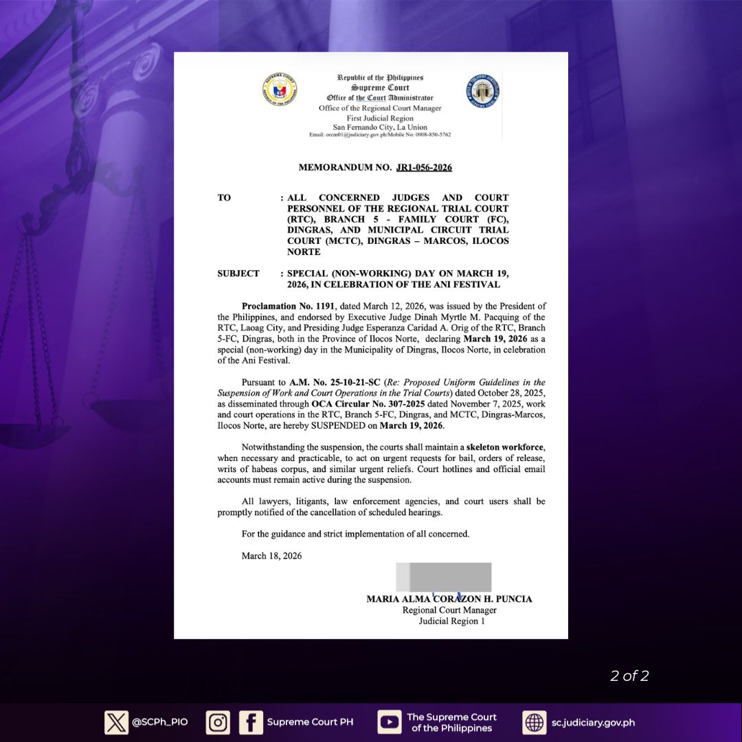 Philippine Supreme Court Public Information Office tweet media