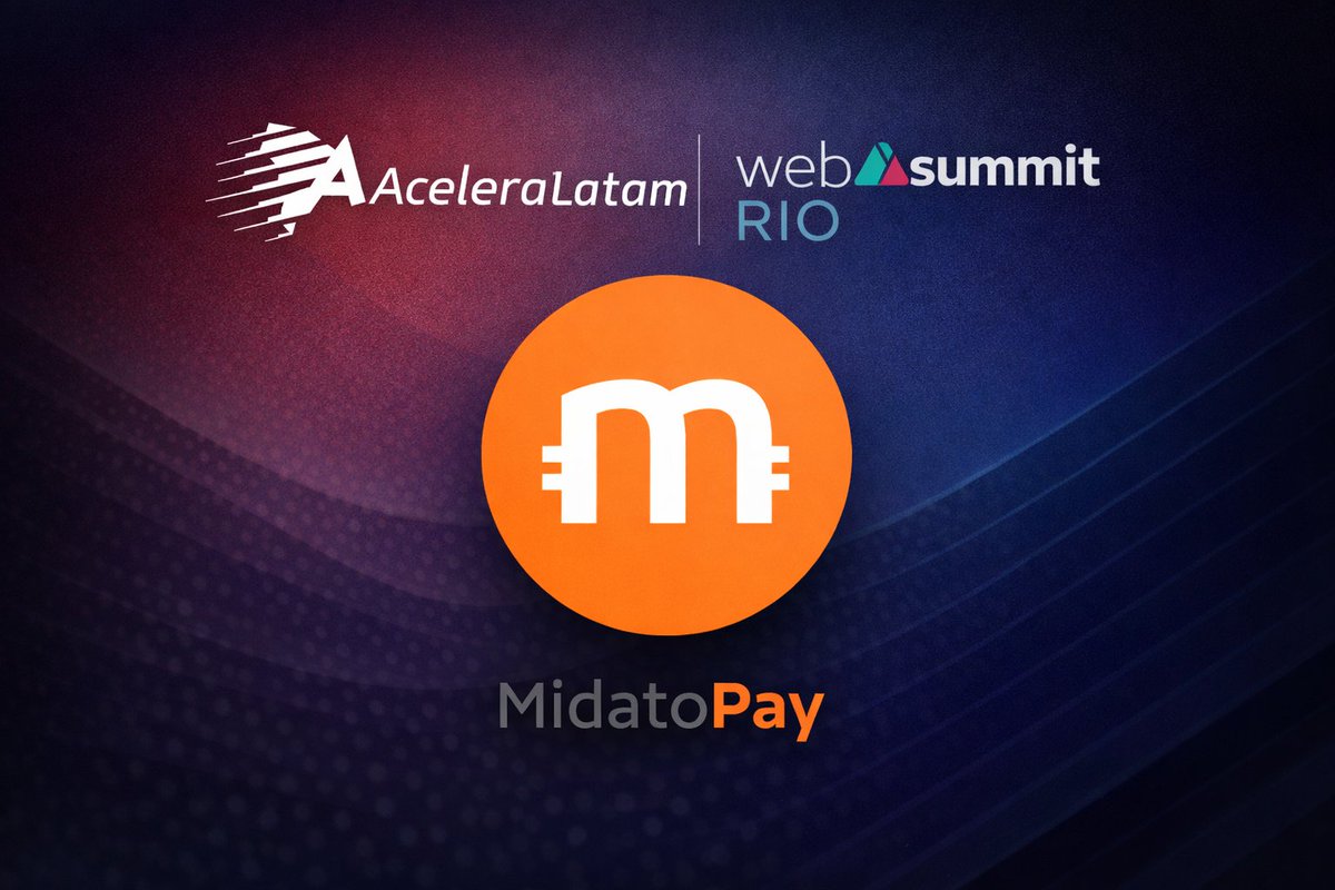 MiDatoPay's tweet photo. Big milestone for MidatoPay 🚀
Accepted into AceleraLatam and @WebSummit
We’re building the infrastructure to bridge fiat and stablecoins for everyday commerce in LATAM.
If you’re a founder, investor or partner in payments/crypto  let’s connect in Rio 🤝
#WebSummitRio #Fintech #Crypto #LATAM