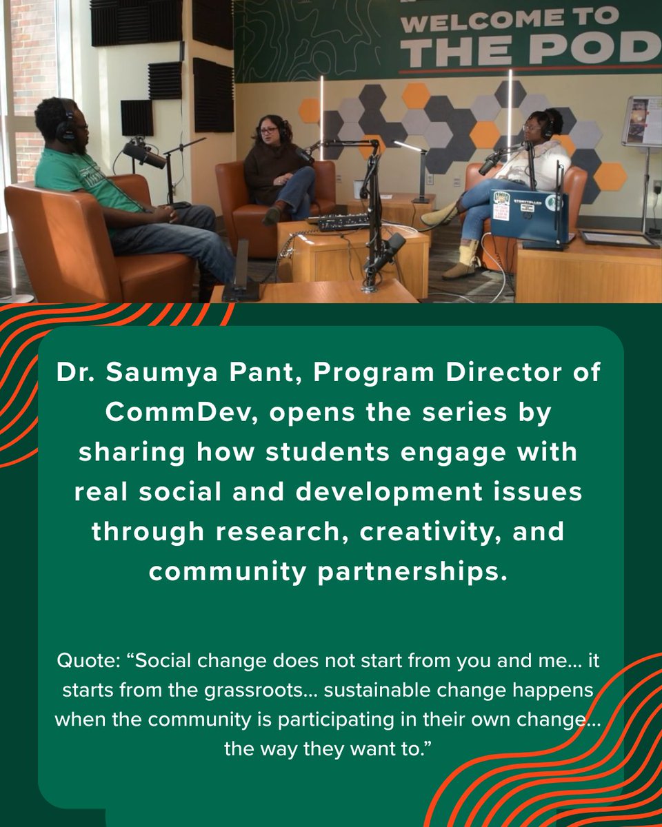 OU_MDIA's tweet photo. Introducing Say It Loud: Voices of Change, a student‑produced CommDev podcast elevating stories, perspectives, and voices making a difference. 🎧✨ https://t.co/10N7Nx7N9E