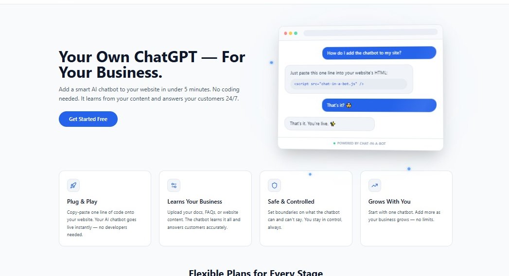 artiligenz's tweet photo. Your Own ChatGPT — For Your Business.
Add a smart AI chatbot to your website in under 5 minutes. No coding needed. It learns from your content and answers your customers 24/7. 
#ai https://t.co/6oPk1oZyN9