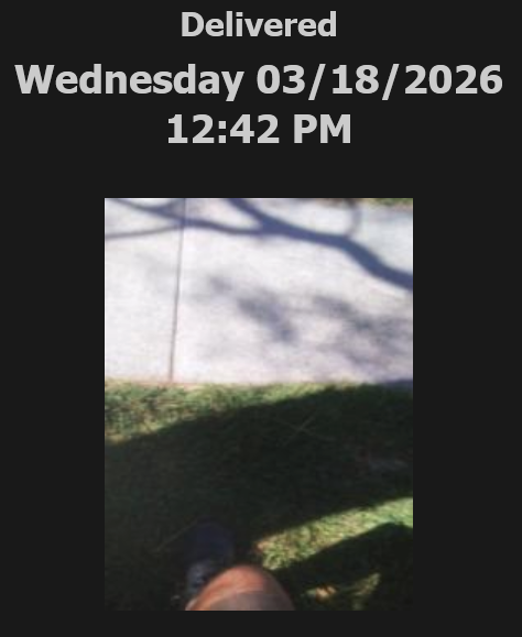 f0rt_wendy's tweet photo. @UPS My last 3 deliveries from UPS have had horrible photos. Is something being done about this?? https://t.co/ZByxO0AxmW