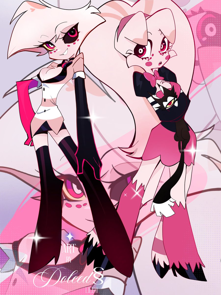panty y stocking ? #HazbinHotelArt #angeldust #HazbinHotelmolly #molly #panty #stocking #angeldustfanart