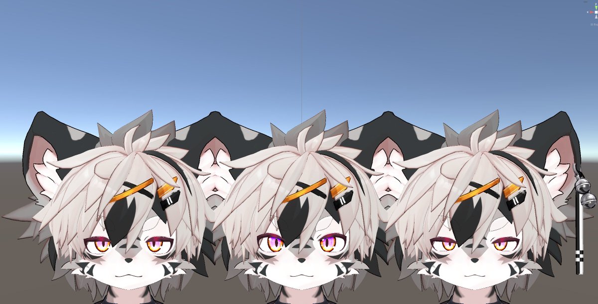 KemoKakomuShop's tweet photo. 近日中にお兄さんティグリア君の支援版をアップデートさせていただきます。

・追加シェイプキーのまつ毛の崩れ等の不具合修正

・表情プリセットにジト目とツリ目の追加

・表情プリセット追加に伴い追加シェイプキー増加

・ハンドジェスチャーの調整

以下が開発中の表情プリセットになります。 https://t.co/xJOl3fBO0S
