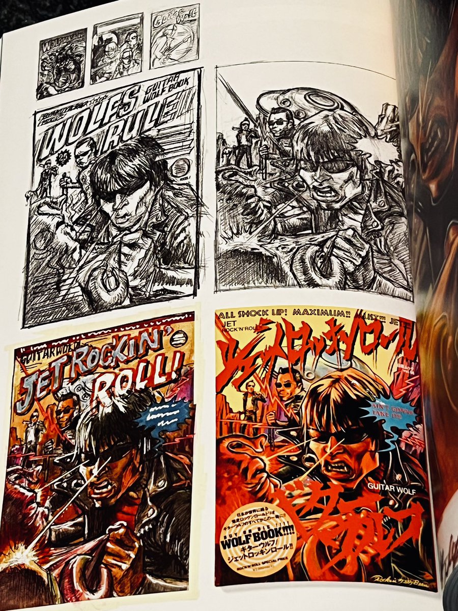 ロッキンジェリービーン先生の作品集
先生といえばエロスなイラストなのだが文字の入れかたとかデザイン的な構成力が実に素晴らしいので女体要素がメインではない普通にカッコいい感じの作品ももっと見たいように思うなど