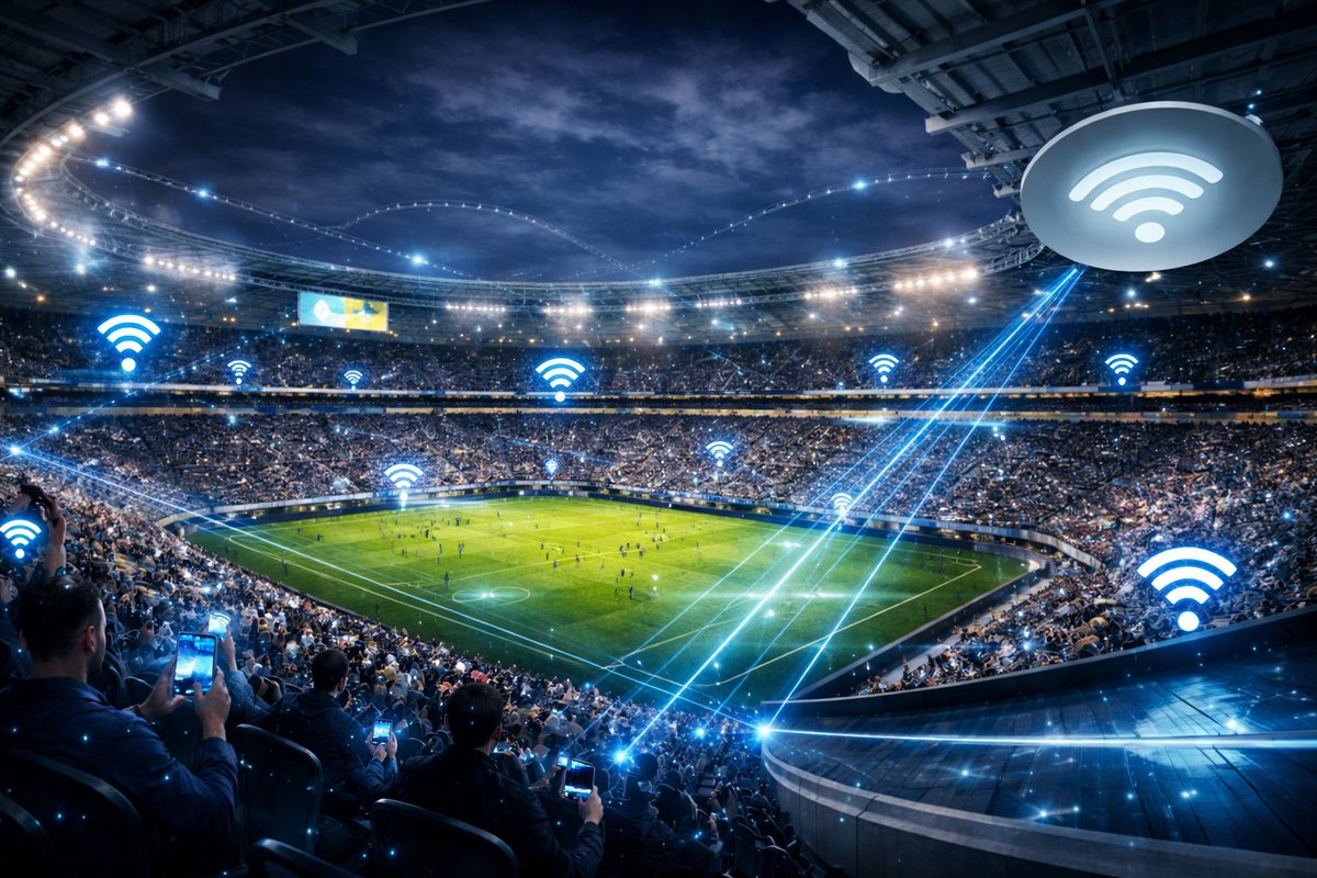 c_szymanski's tweet photo. Ubiquity of #WiFi is on display and #WiFi8 is gaining traction.

This week’s World of Wi-Fi displays the value of #WiFi - in the air, in dense stadiums, for mobile densification and offload.

It also shows that #WiFi8 is gaining steam.

Full roundup ➡️ https://t.co/QngWEWr1tF https://t.co/27nPC8qDlk