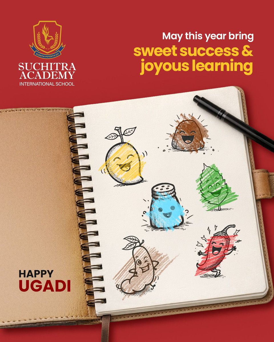 SuchitraAcad's tweet image. Suchitra Academy wishes all our wonderful staff, parents, and students a joyful and prosperous Ugadi! 
May this new year bring happiness, success, and new beginnings to every member of our school family. 

#HappyUgadi #SuchitraAcademy #NewBeginnings #FestiveVibes