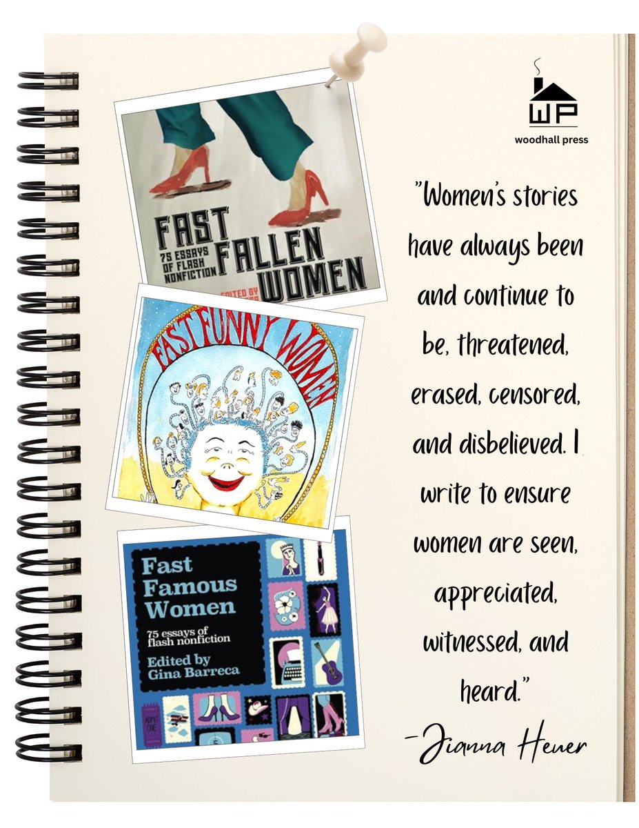 WoodhallPress's tweet image. #WomensHistoryMonth thoughts from #author Jianna Heuer!

Jianna's #essays appear in Fast Women #flashnonfiction #womensempowerment #anthologies edited by @TheGinaBarreca bit.ly/41tyK2j
#FASTFIERCEWOMEN #FASTFUNNYWOMEN #FASTFORBIDDENWOMEN #FASTFAMOUSWOMEN #FASTFALLENWOMEN