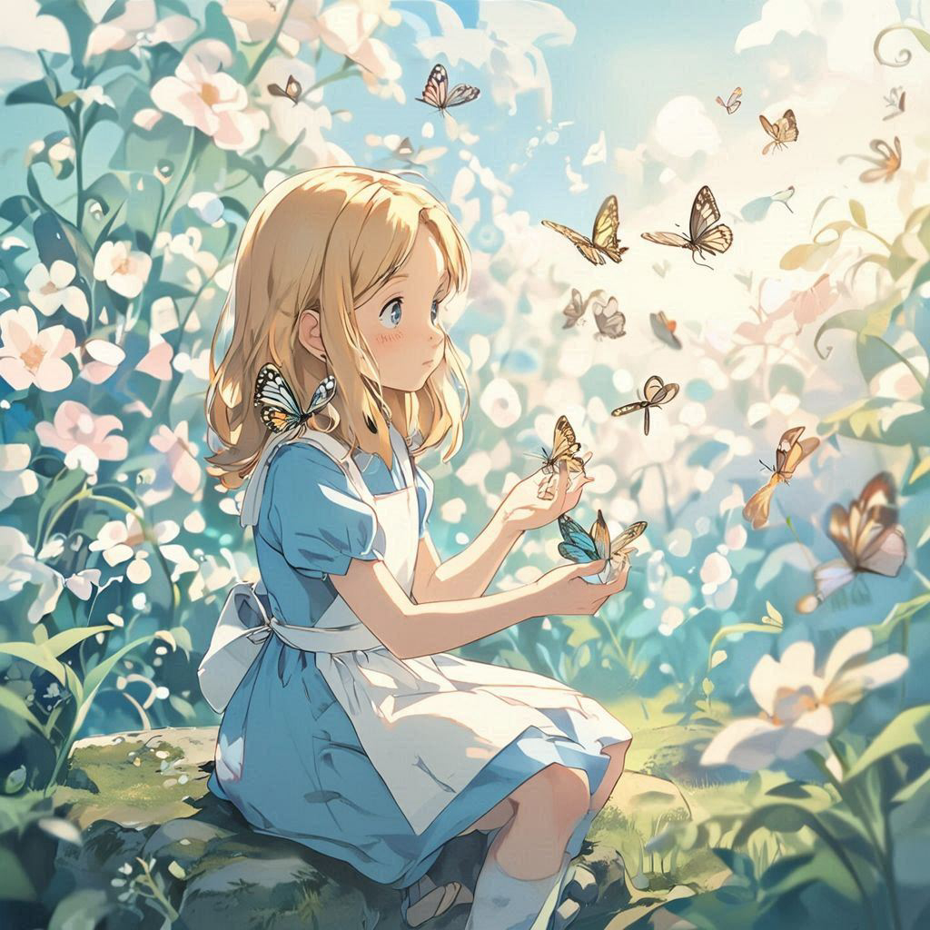 ginrouou's tweet photo. #pixiv今日のお題 蝶
#ロリ #AIイラスト #AIart #MAIImage1
蝶とアリス (1/1) https://t.co/UIms1AXEiI
